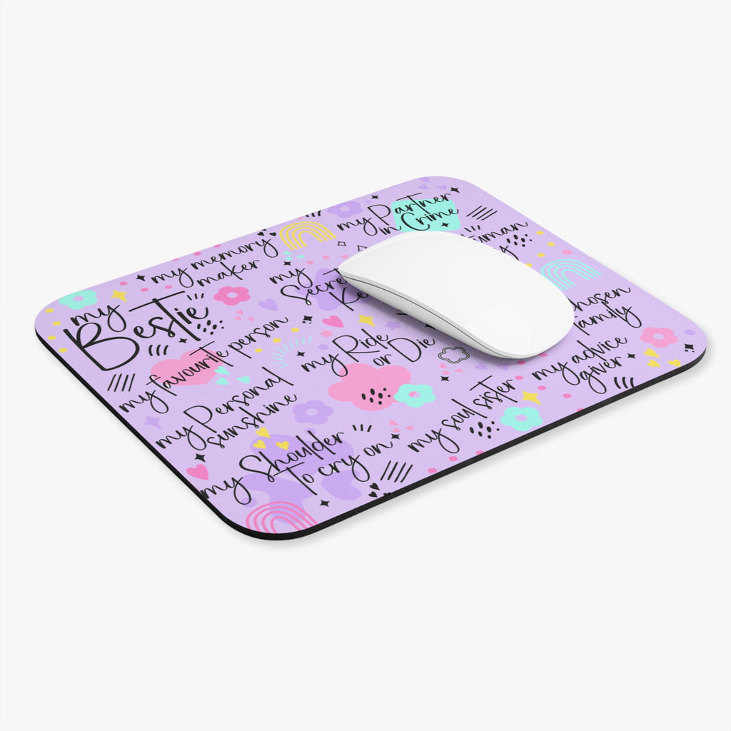 Bestie Mouse Pad — 'My Bestie' Positive Friendship Quotes Desk Mat