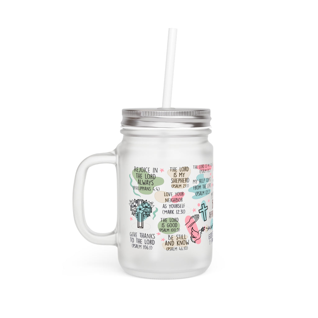 My Daily Bible Affirmations Frosted Mason Jar